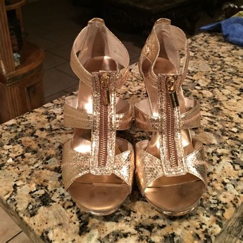 rose gold michael kors heels